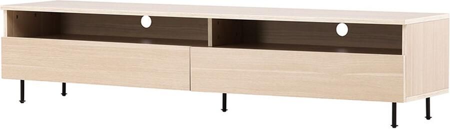 Hioshop Navarra TV-meubel 2 laden 2 planken whitewash