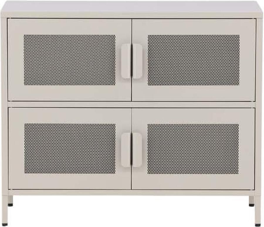 Hioshop Nett dressoir 4 deuren beige.