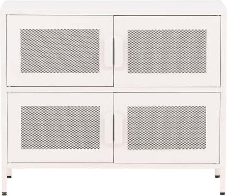 Hioshop Nett dressoir 4 deuren wit.