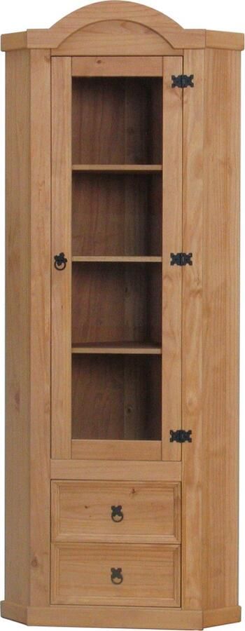 Hioshop New Mexico Hoekkast Vitrinekast Grenen