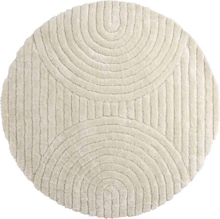 Hioshop Niklas vloerkleed Ø200cm wit