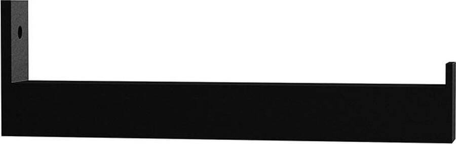 Hioshop Nimes kapstok 3 haken 2 kledingstangen zwart