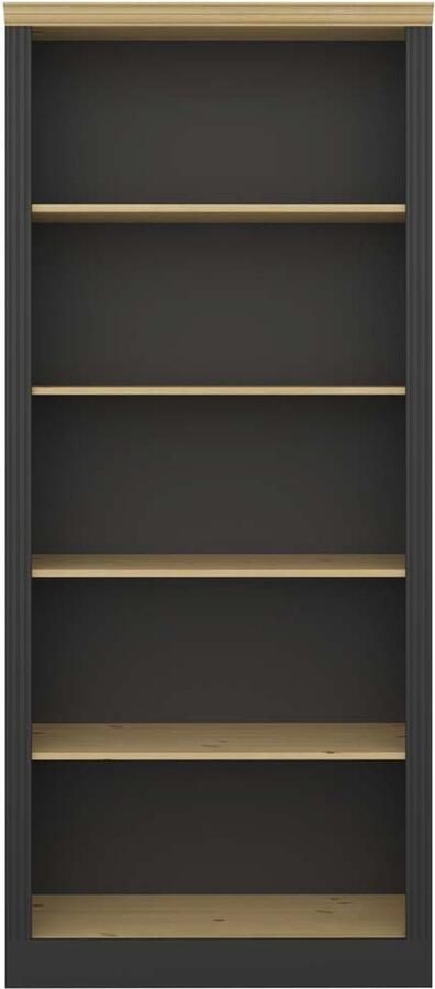 Hioshop Nola wandkast 4 planken koffiekleur.