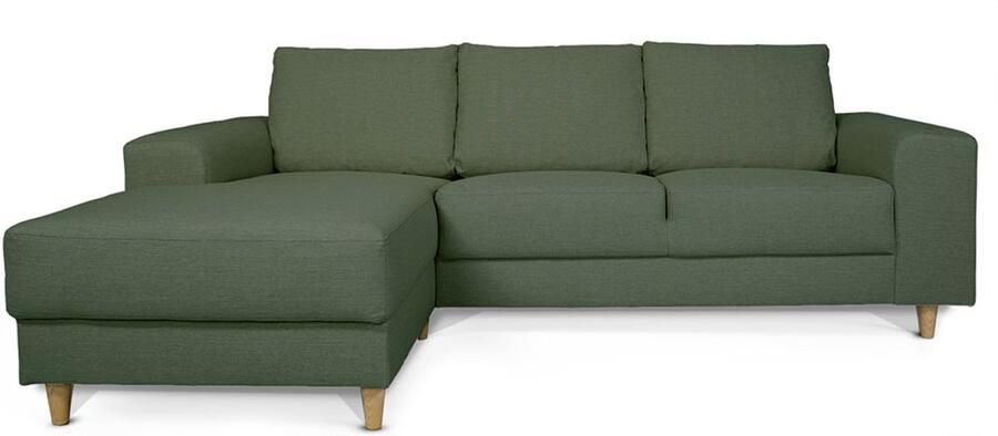Hioshop Nordic bank met chaise longue links gericht groen