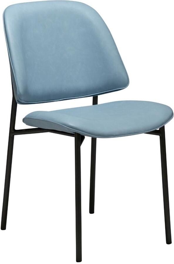 Hioshop Ohmy eetkamerstoel PU-kunstleer blauw