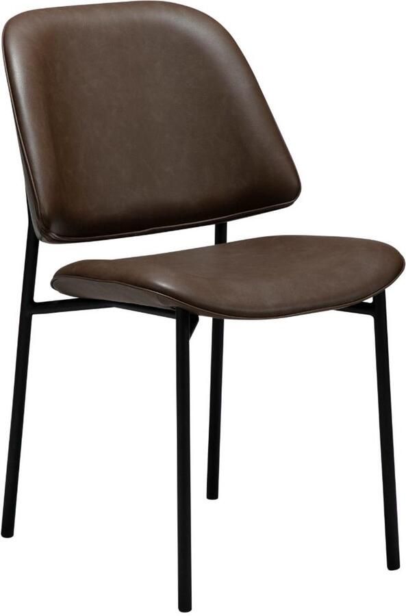 Hioshop Ohmy eetkamerstoel PU-kunstleer bruin