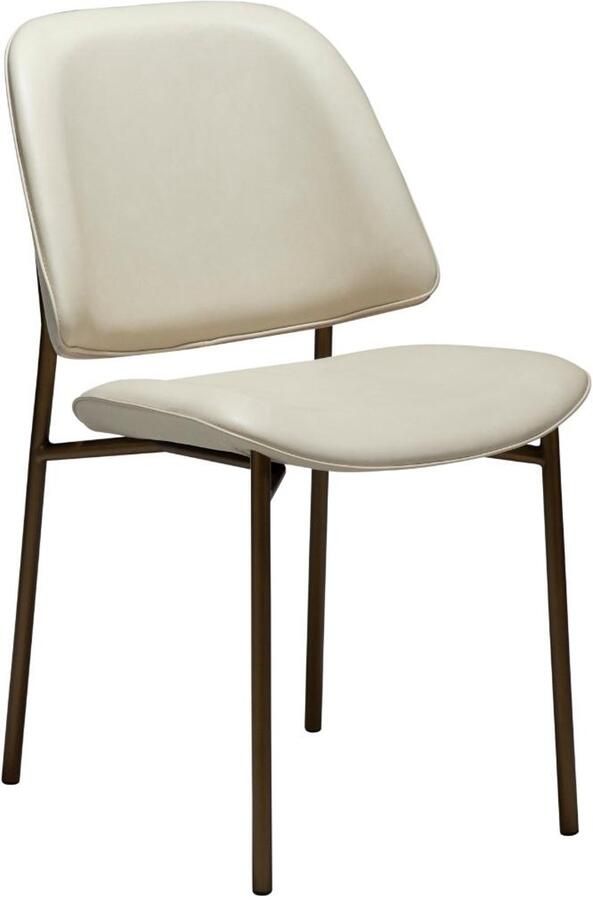 Hioshop Ohmy eetkamerstoel PU-kunstleer offwhite