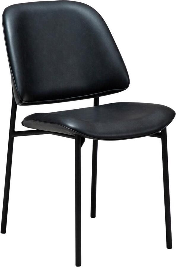 Hioshop Ohmy eetkamerstoel PU-kunstleer zwart