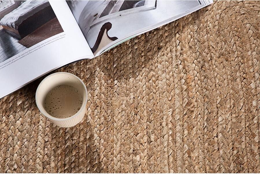 Hioshop Oliver vloerkleed 80x160 cm natuur