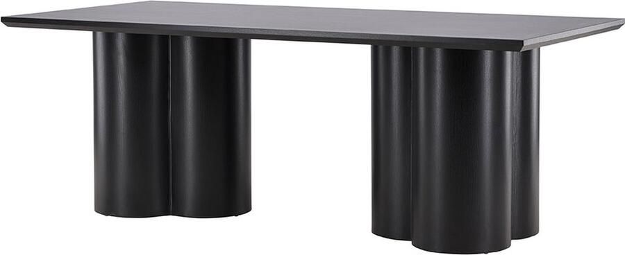 Hioshop Olivia eetkamertafel 100x210 cm zwart.