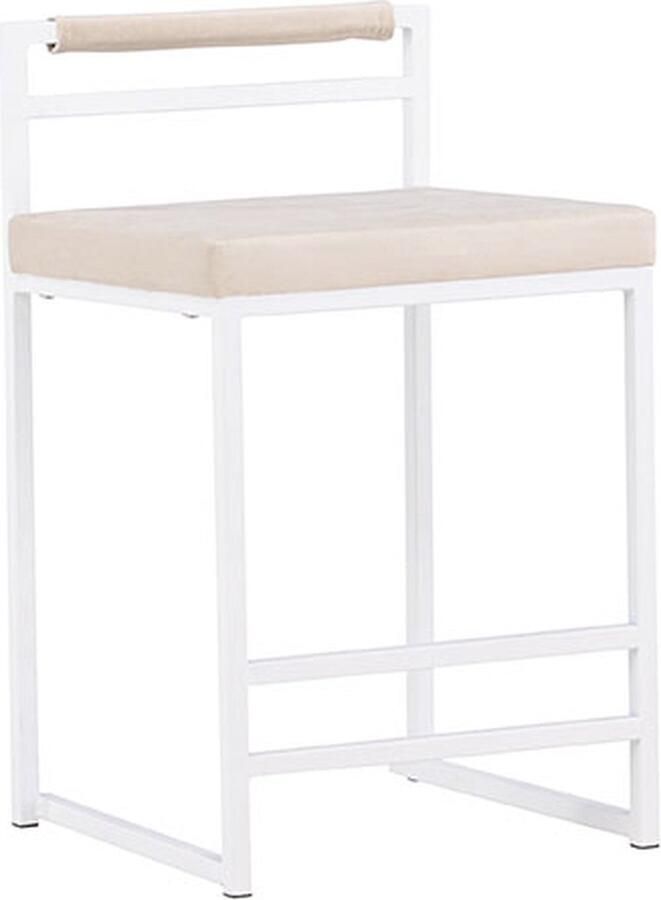 Hioshop Opelika barstoel velours beige