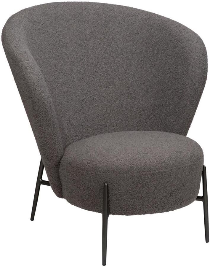 Hioshop Orbit fauteuil bouclé grijs