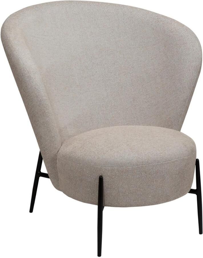 Hioshop Orbit fauteuil bouclé lichtgrijs