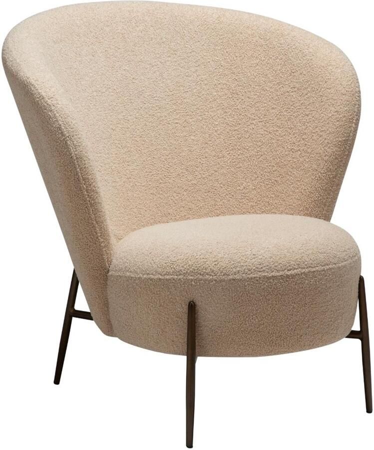 Hioshop Orbit fauteuil bouclé offwhite