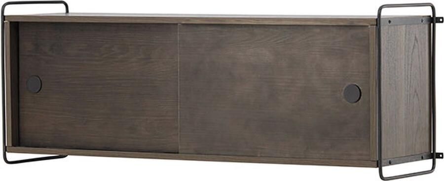 Hioshop Parly dressoir wandkast 2 deuren mocca.