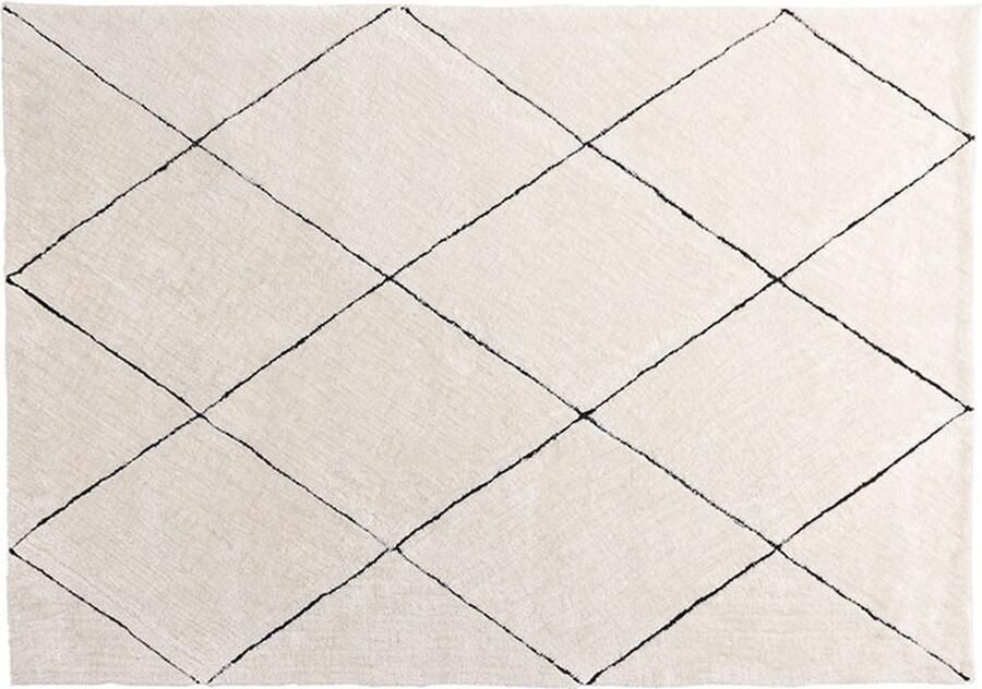 Hioshop Patrik vloerkleed 230x160cm wit