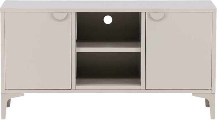 Hioshop Piring TV-meubel 2 deuren 1 plank beige.