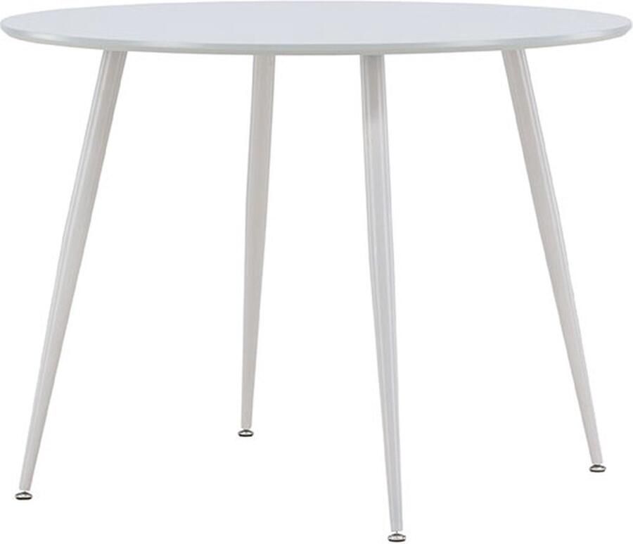 Hioshop Plaza eetkamertafel Ø100 cm grijs.