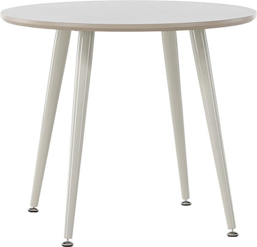 Hioshop Plaza eetkamertafel voor kinderen Ø60 cm beige.
