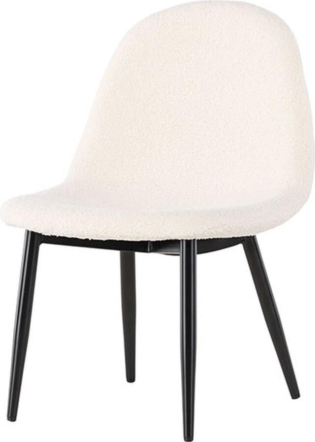 Hioshop 2 x Polar eetkamerstoel teddy voor kinderen wit.