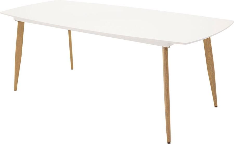 Hioshop Polar eetkamertafel 100x240 cm wit.