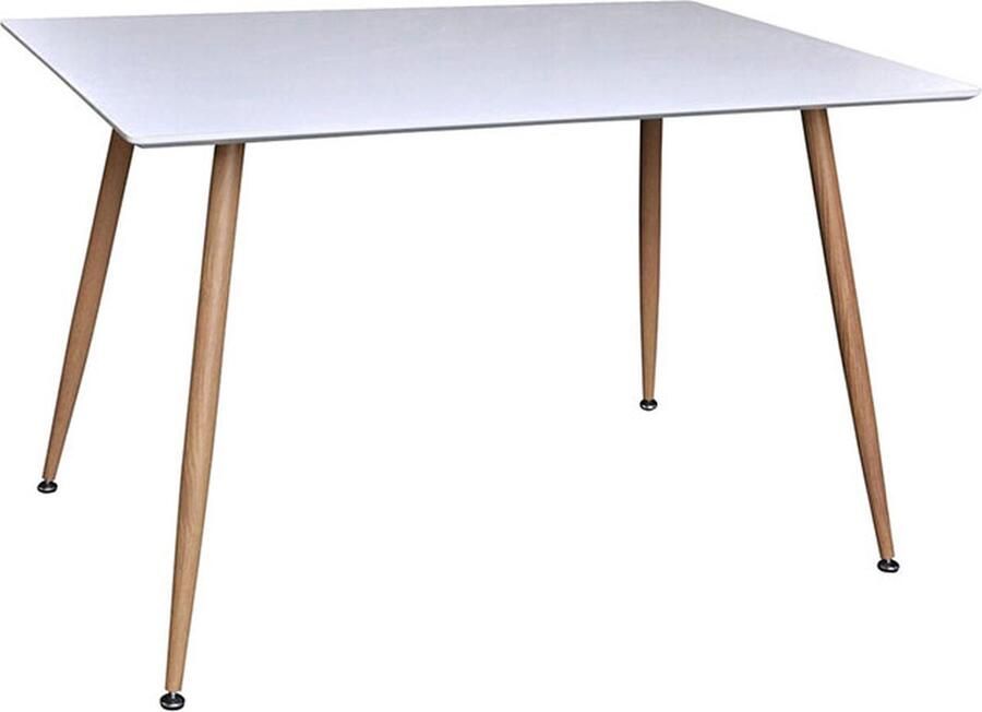 Hioshop Polar eetkamertafel 75x120 cm wit.