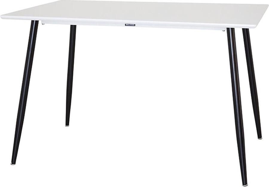 Hioshop Polar eetkamertafel 75x120 cm wit.