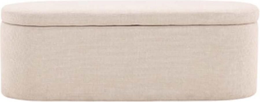 Hioshop Potenza poef met opslag offwhite.