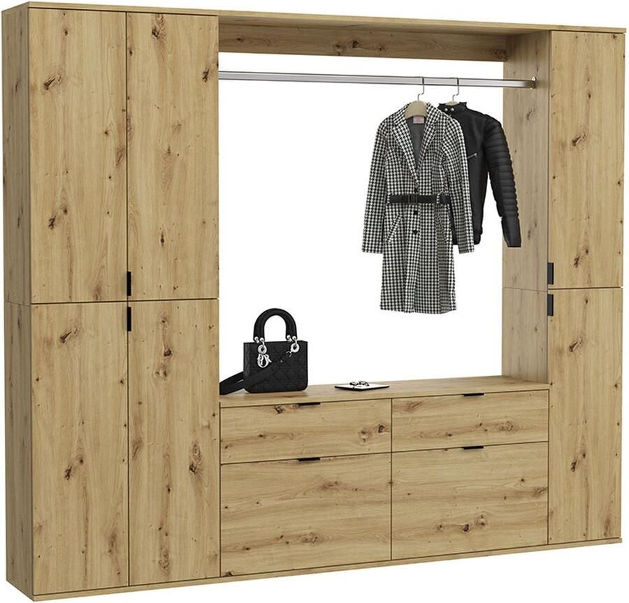 Xonox.Home Garderobecombinatie Project X Artisan eiken imitatie 212x193x34 cm - Foto 3