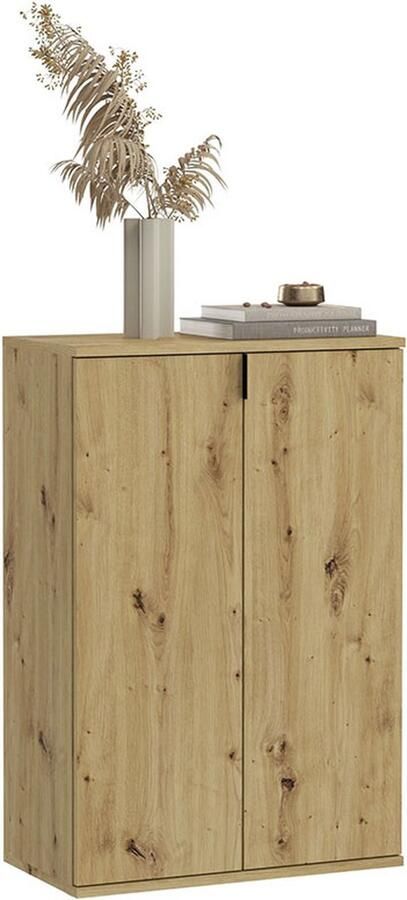 Hioshop ProjektX schoenenkast 2 deuren eiken decor - Foto 2