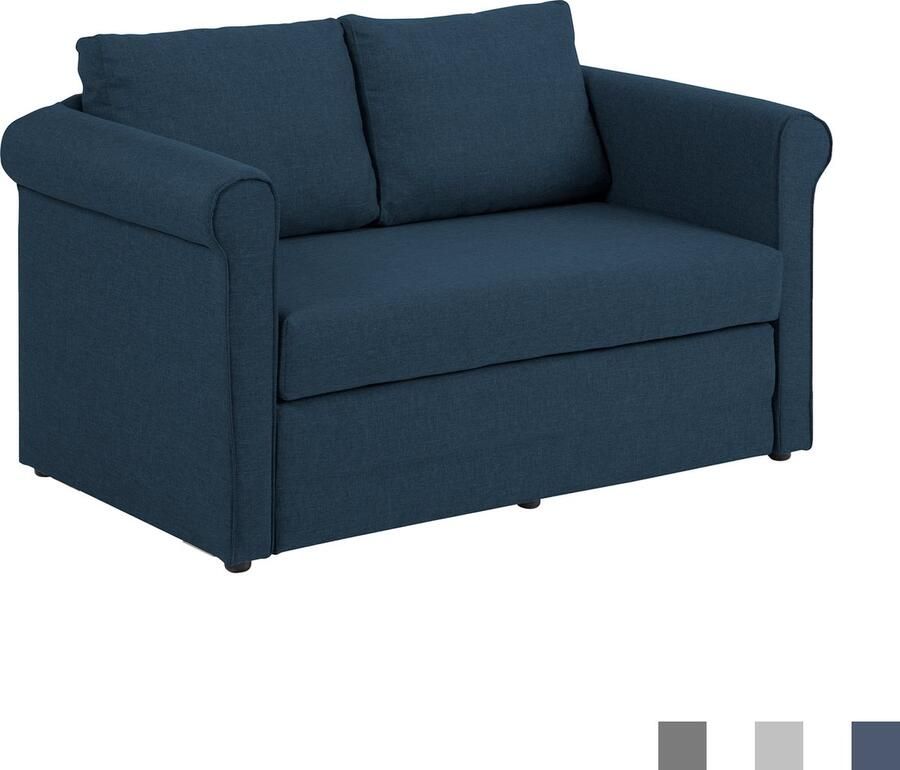 Hioshop Rome slaapbank. Grijs