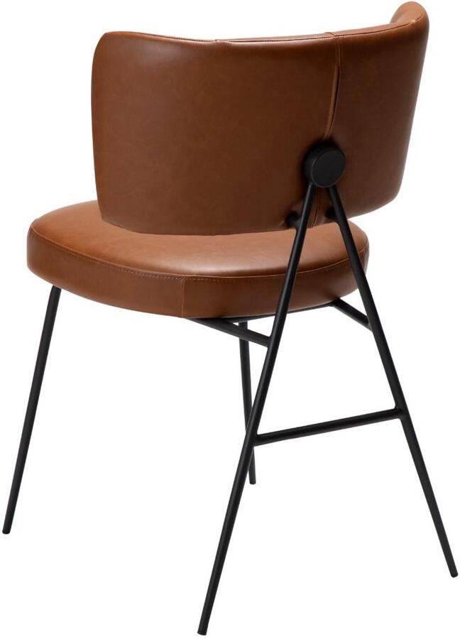 Hioshop Roost eetkamerstoel PU-kunstleer lichtbruin