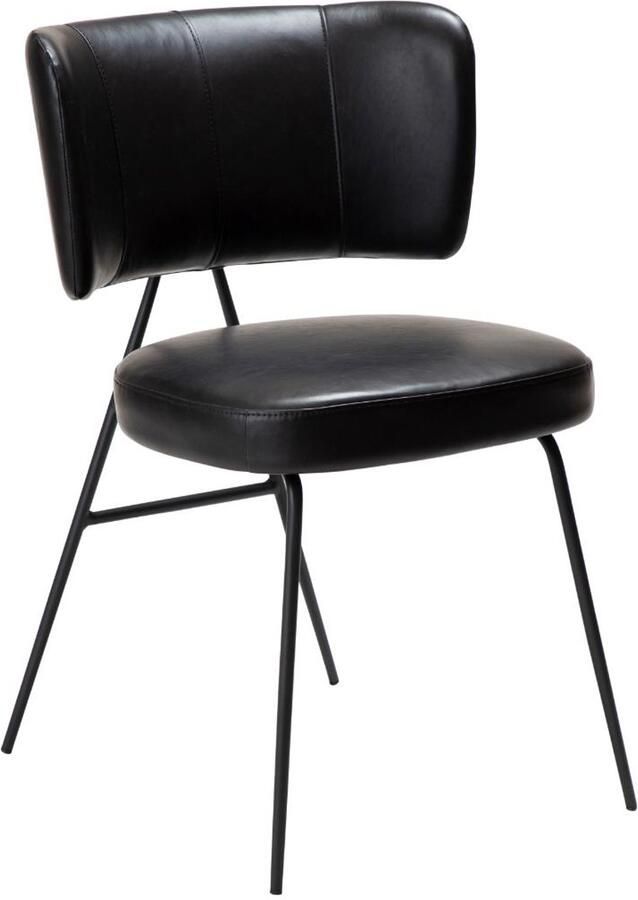Hioshop Roost eetkamerstoel PU-kunstleer zwart