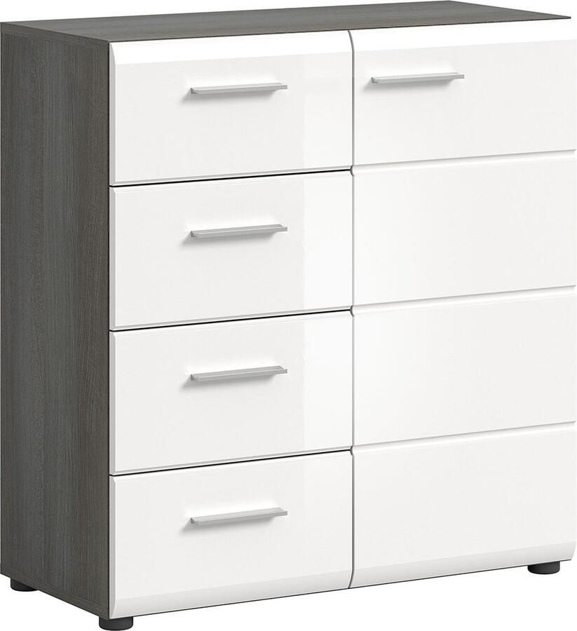 Hioshop Salsa dressoir 4 laden 1 deur wit hoogglans