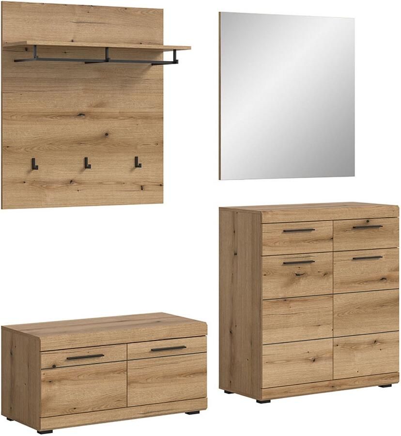 Hioshop Scout garderobe opstelling 4 delen eik decor