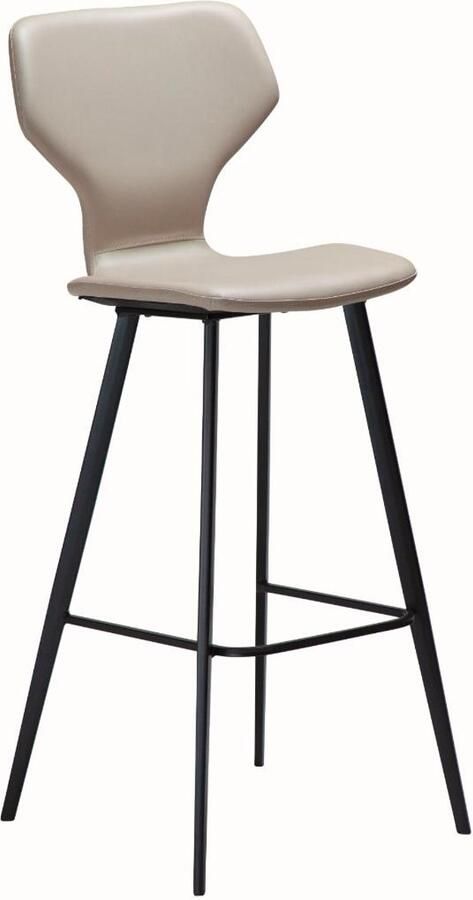 Hioshop S.I.T barstoel PU-kunstleer lichtgrijs