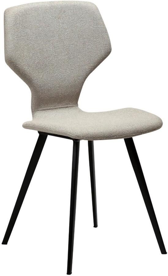 Hioshop S.I.T eetkamerstoel bouclé lichtgrijs