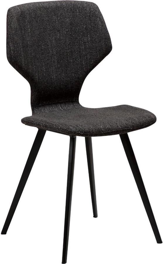 Hioshop S.I.T eetkamerstoel bouclé zwart