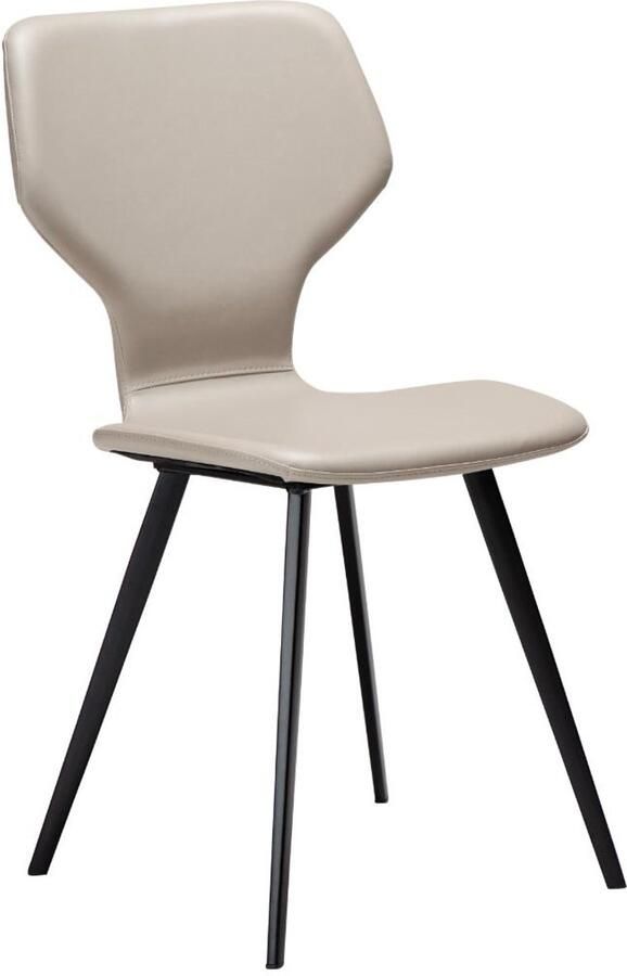 Hioshop S.I.T eetkamerstoel PU-kunstleer lichtgrijs