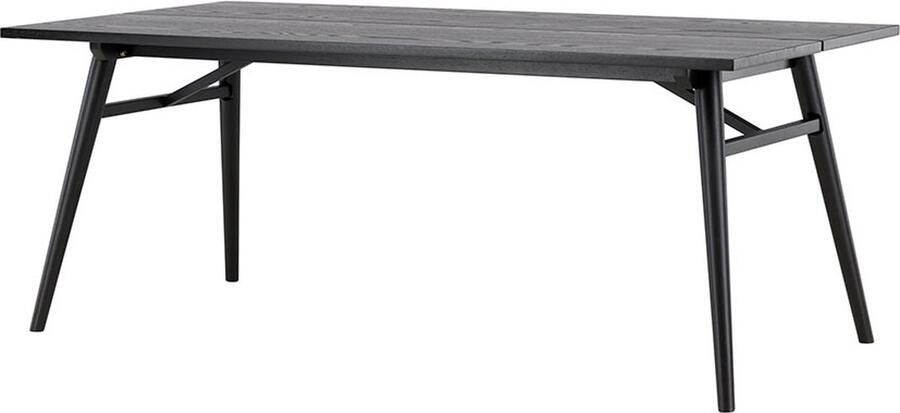 Hioshop Sleek eetkamertafel 95x195 cm zwart.