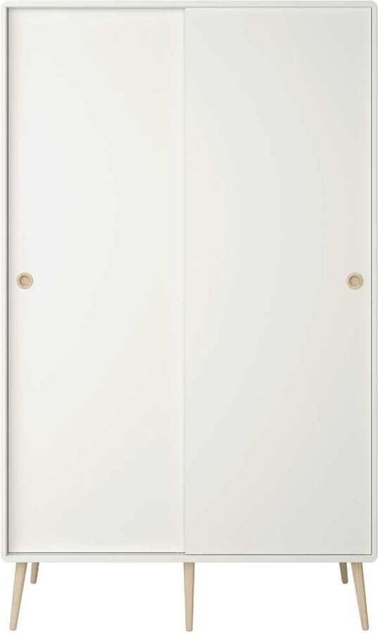 Hioshop Softline kledingkast 2 schuifdeuren wit.