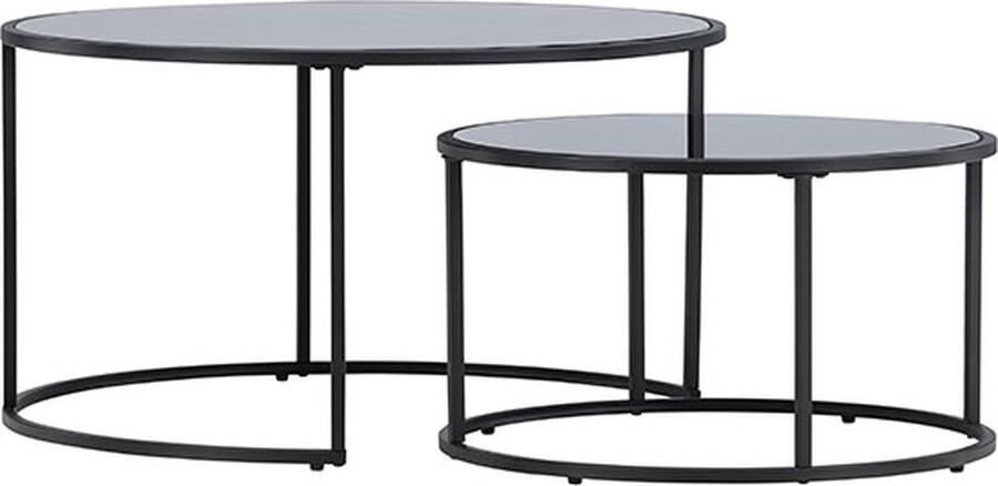 Nohr Ronde Salontafel Quan Set van 2 stuks Zwart
