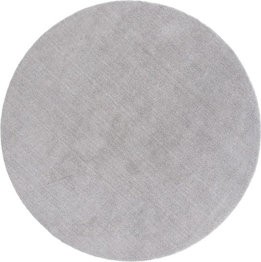 Hioshop Ulla vloerkleed Ø200cm lichtgrijs