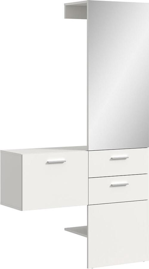 Hioshop Vaga garderobe opstelling 2 delen wit - Foto 2