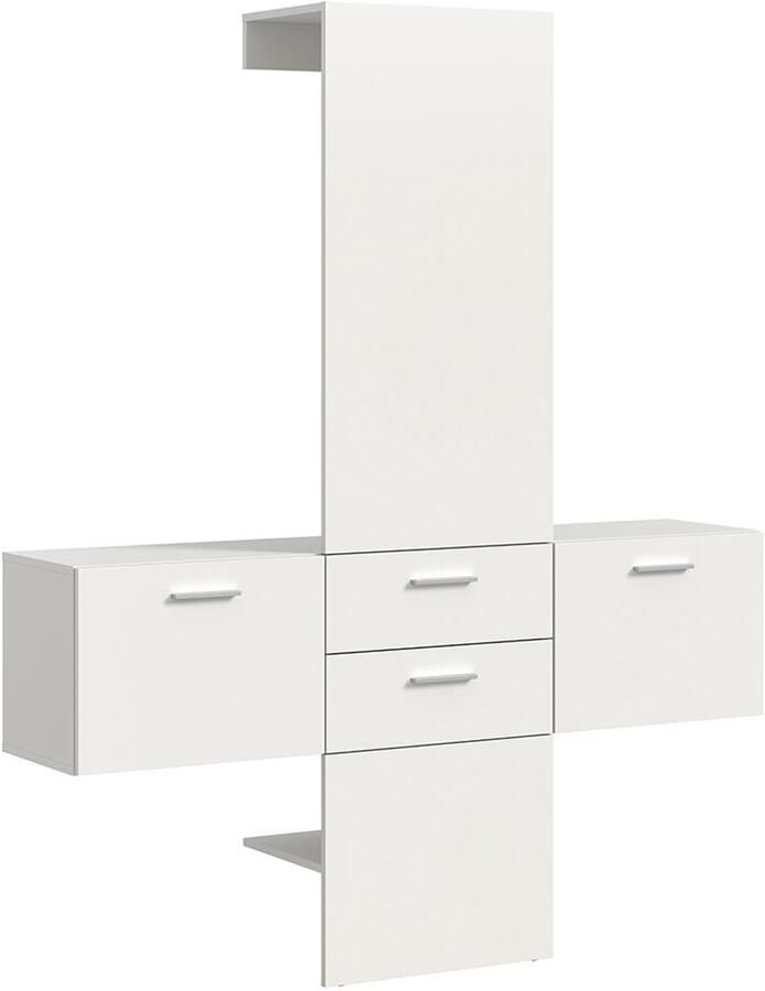 Hioshop Vaga garderobe opstelling 3 delen wit - Foto 4