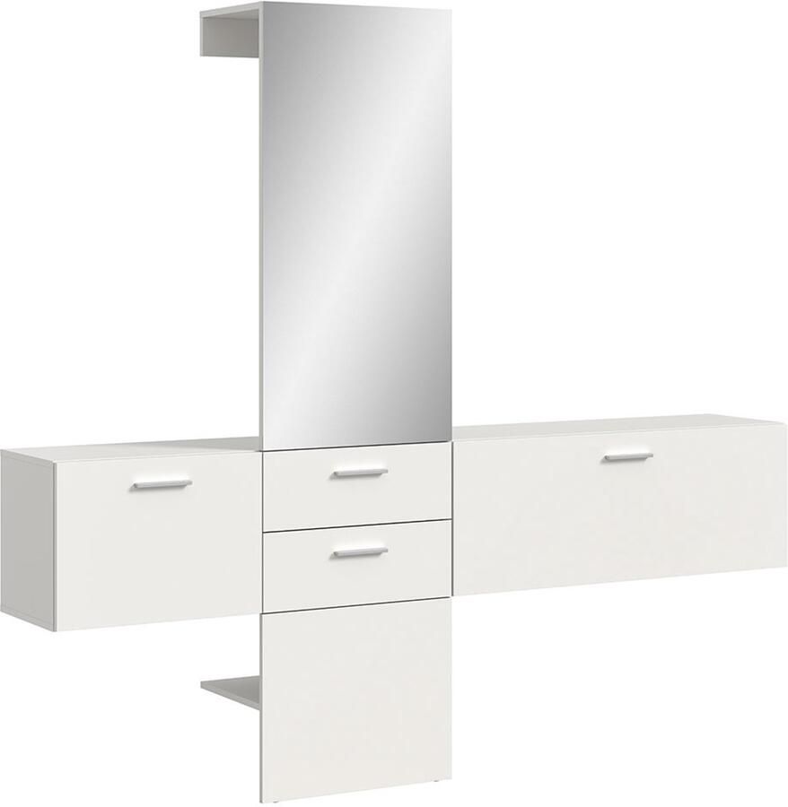 Hioshop Vaga garderobe opstelling 3 delen wit - Foto 2