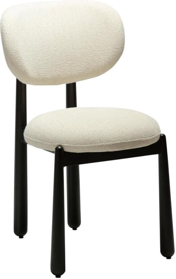 Hioshop Woke eetkamerstoel bouclé beige