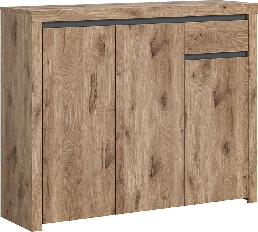 Hioshop Woody dressoir 1 lade 3 deuren eiken decor