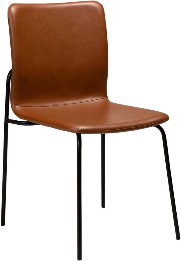 Hioshop Woof eetkamerstoel PU-kunstleer lichtbruin