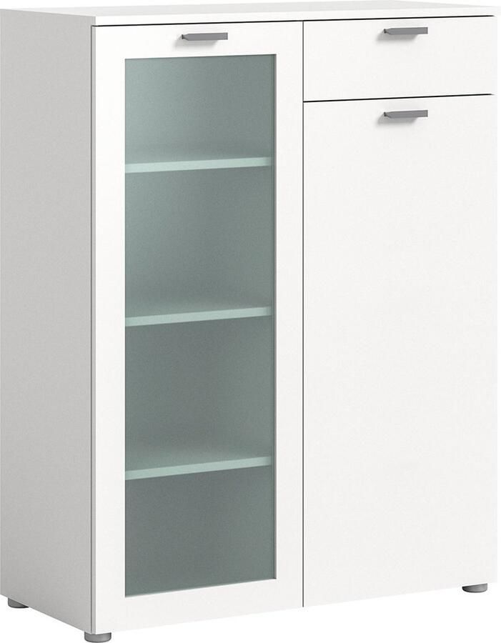 Hioshop Xeno dressoir 1 lade 2 deuren wit